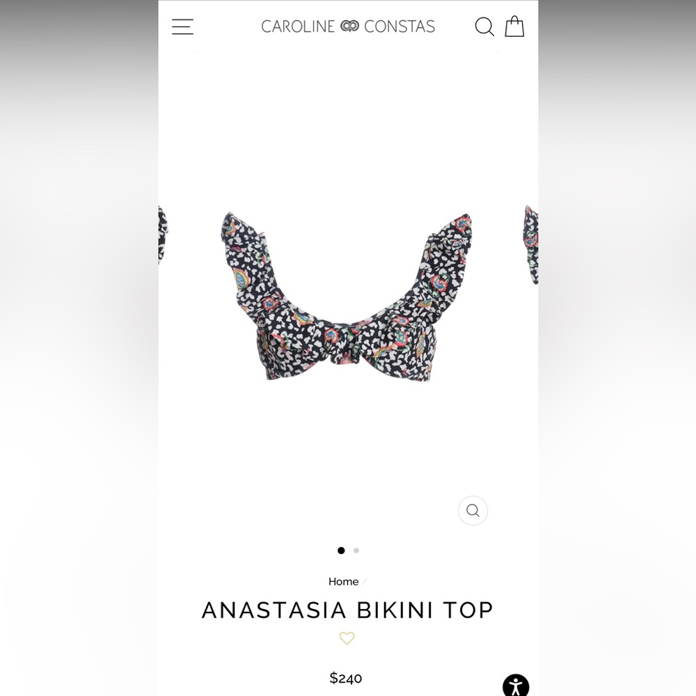 CAROLINE CONSTAS LOTUS BIKINI BOTTOM AND ANASTASIA TOP